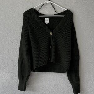 Green Knit Cardigan
